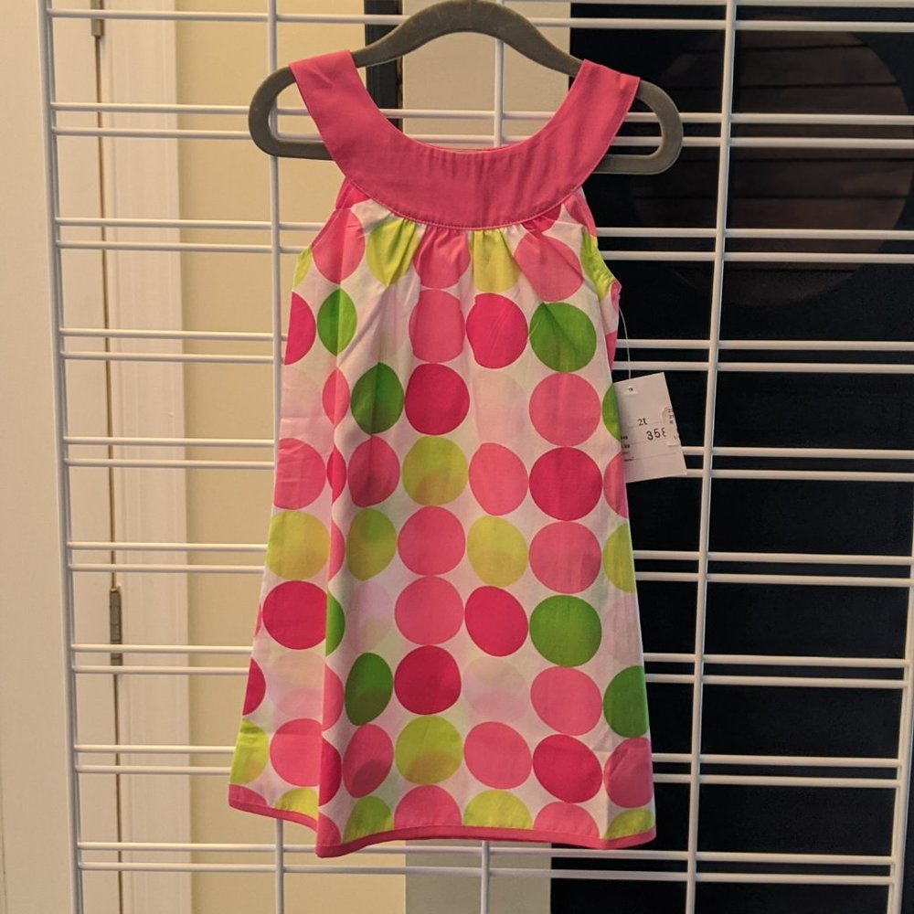 Girls polka dot woven sundress
